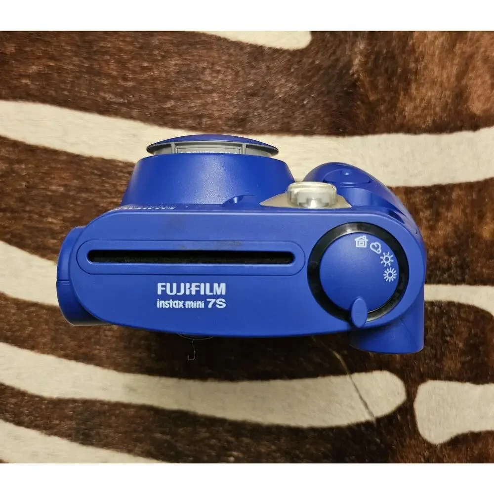 Fujifilm Instax Mini 7S Instant Film Camera Purple / Blue - Tested Works Great